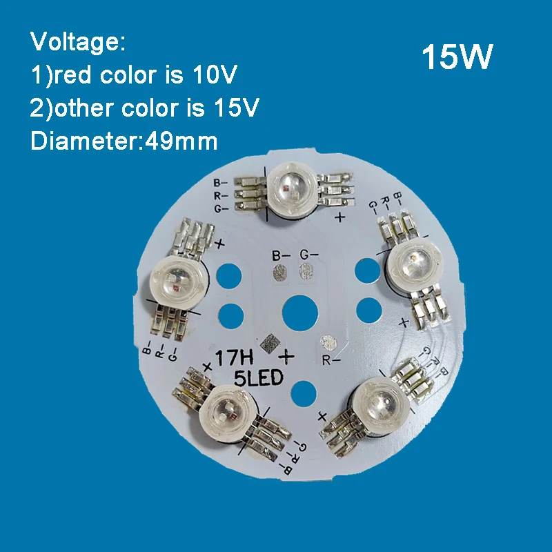 Dioda LED o wysokiej jasności 3W - 21W lampa RGB łańcuch świetlny pokładzie żarówka okrągłe światło źródło