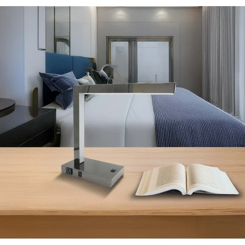 Mesas de base garantem casa, hospitalidade, hotel, lâmpada ideal, led, moderna, lâmpada de mesa com usb e tomada de energia