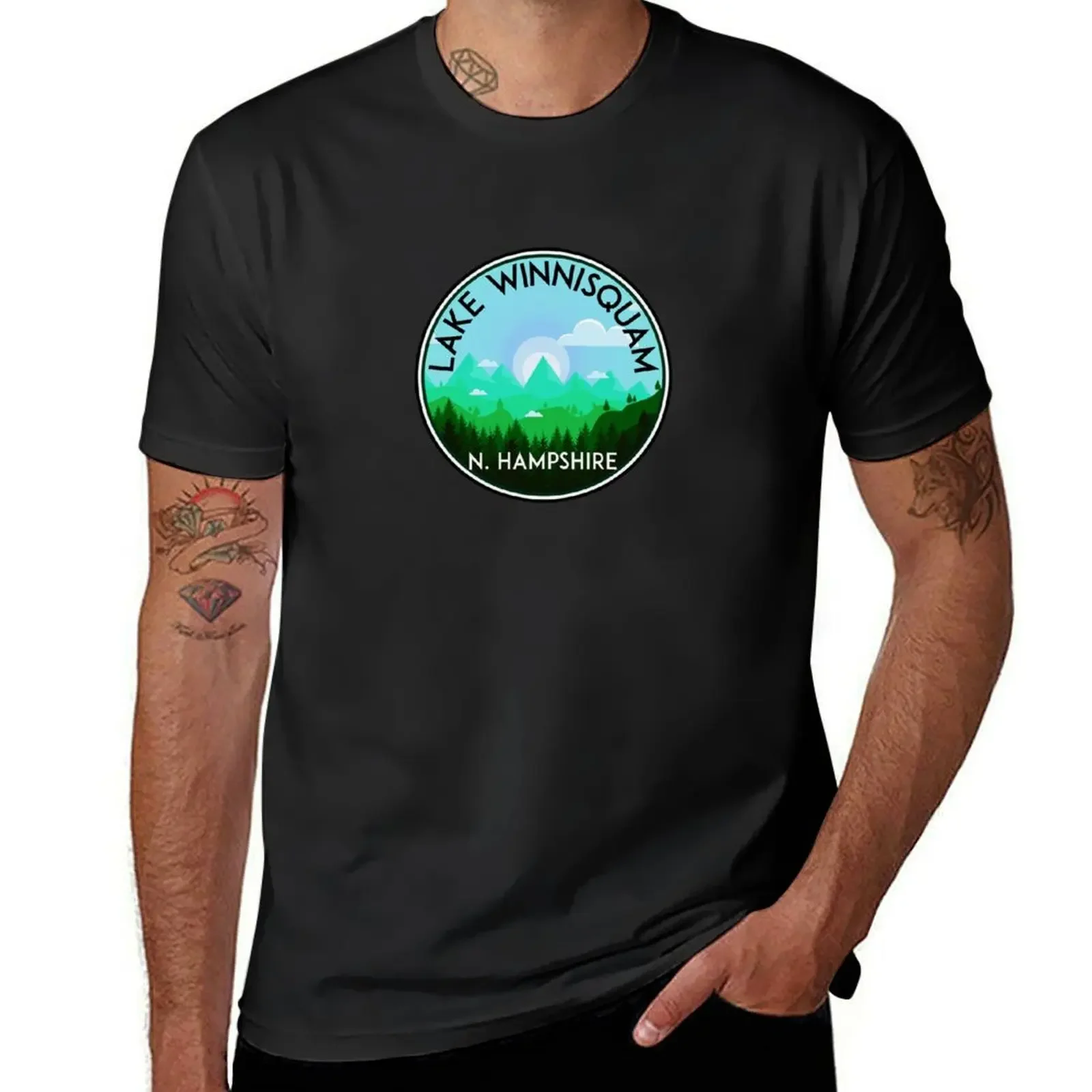 

LAKE WINNISQUAM NEW HAMPSHIRE LACONIA T-Shirt Short sleeve tee anime shirt tees sweat shirts, men