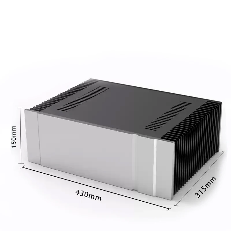 430*150*315mm Class A Full Aluminum Power Amplifier Chassis Depth 300mm Height 150mm