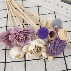 Purple Flameless Aroma Vine Flower Vase Home Decoration Fabric Art Floral Arrangement Wedding Party Desktop Artificial Plants
