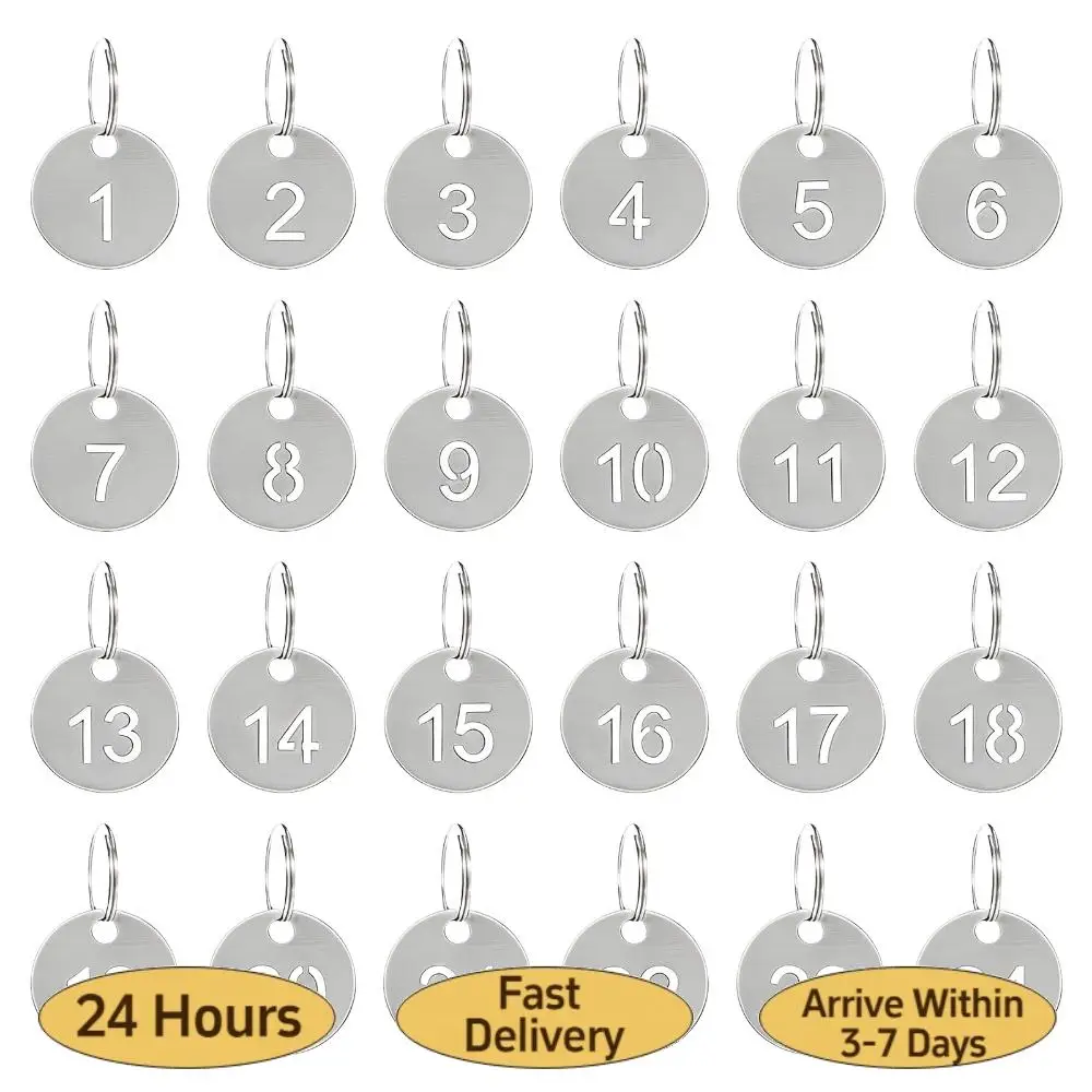 Stainless Steel Numbered ID Labels for Versatile Use