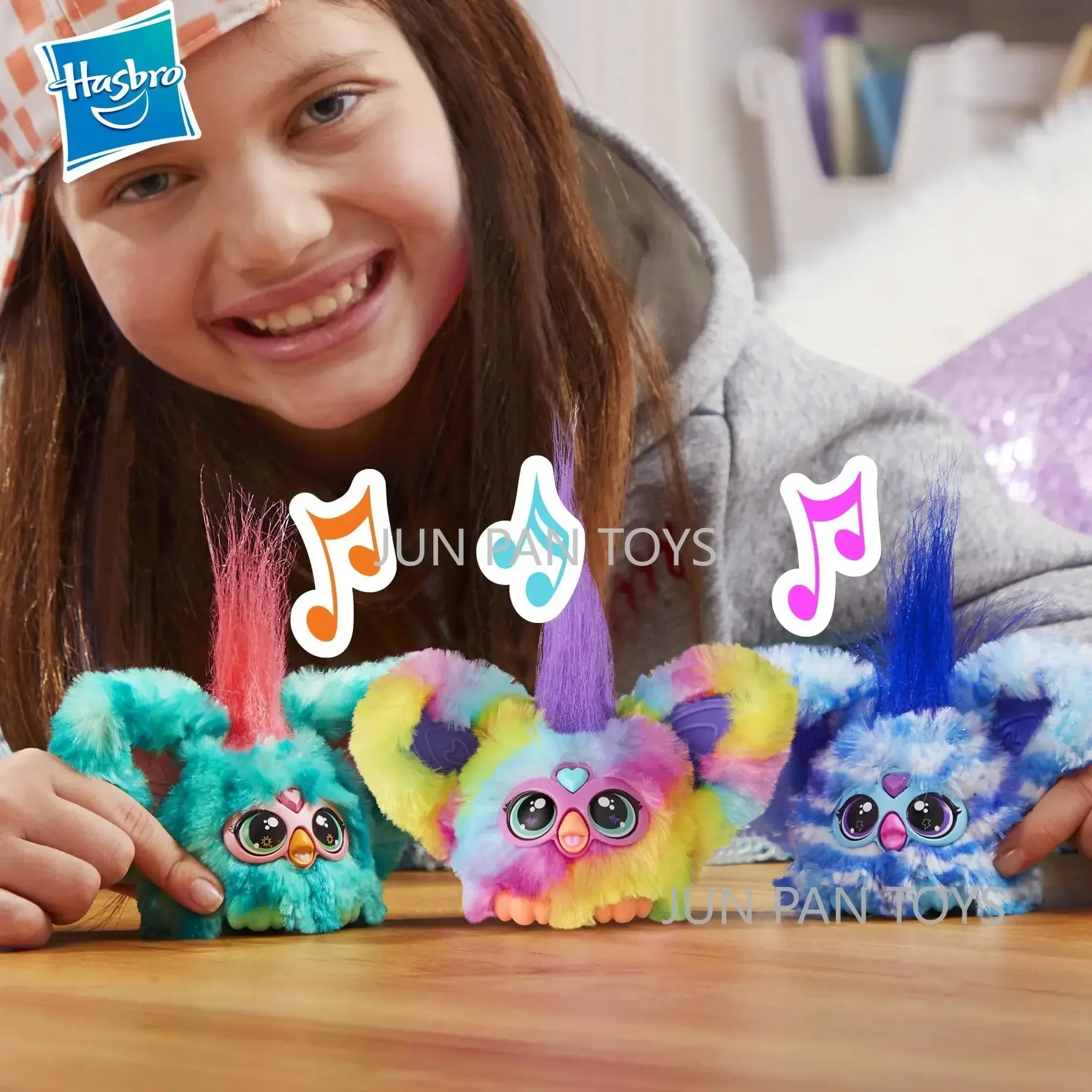 Furby Furblets Min-Tee Helado Verde - Minipeluche Interactivo Con Música, Sonidos Y Clip Para Mochila, Ideal Para Niños Desde 6 Años