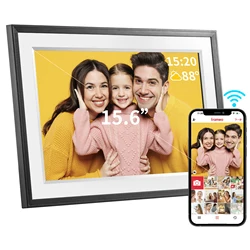 FRAMEO Digital Picture Frame- 15.6inch Digital Photo Frame with 1920 * 1080 IPS Touch Screen HD Disply,Built-in 32GB Storage,Wal