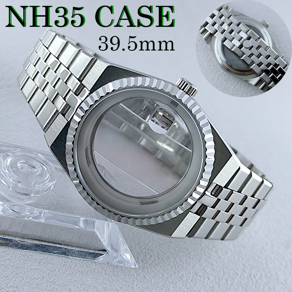 Корпус часов NH35 39,5 мм, сапфировое стекло, высококачественные автоматические механические часы, мужской корпус часов, подходит для механизма NH35