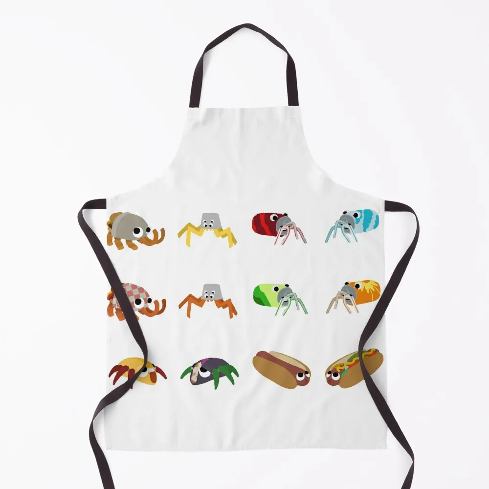 

Bugsnax - Fast Food Pack Apron Manicurists For Nail Stylist for women with pocket Apron