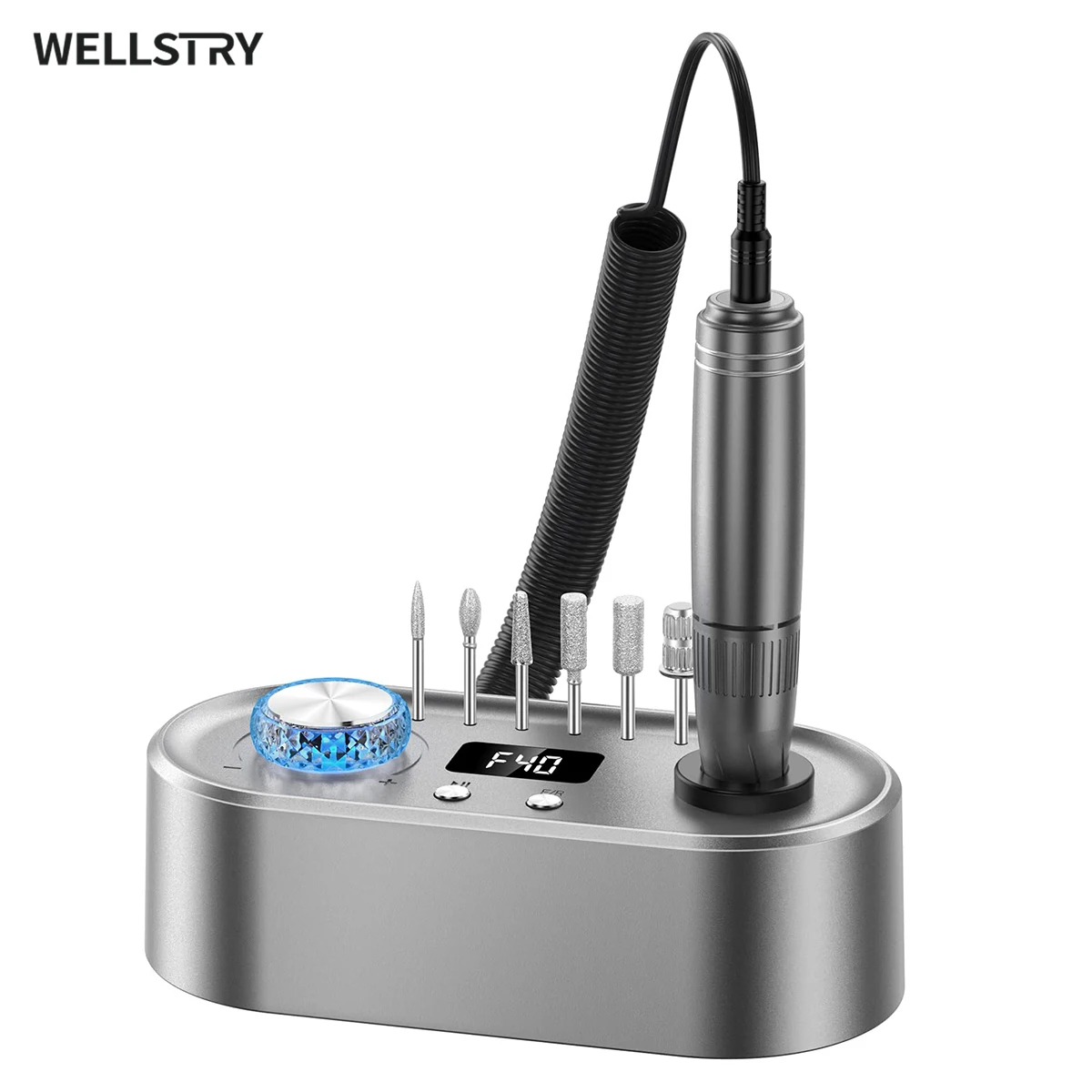 

WELLSTRY OEM/ODM New High Speed Electric Nail Drill 40000rpm Portable Nail Drill Machine Electric Nail File Machine