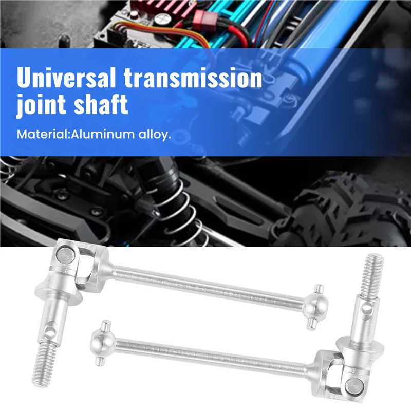 A63T-For HSP 1/10 Parts Upgrade 122015 2PCS Aluminum Universal Drive Joint Shaft For For HSP 94122/94101/94102 RC Car Parts