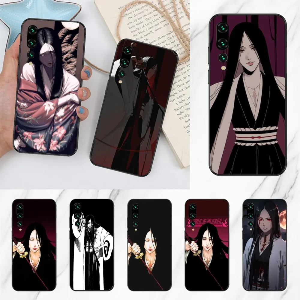 Bleach Unohana Mobile Cell Phone Case for Huawei P50 P40 P30 Pro Lite P Smart 2021 2019 Magic 3 Black Soft Phone Cover Funda