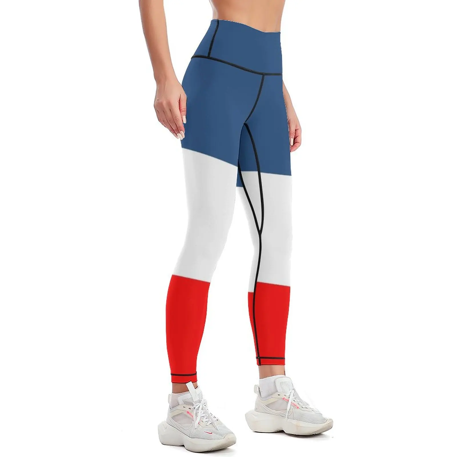 Acadian Flag - Drapeau acadien Leggings Fitness clothing Women sportwear Women's sports pants Womens Leggings