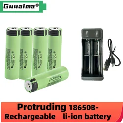 2024 protruding 18650 lithium battery NCR18650B 3.7V 3400mAh 34B+ USB charger,18650 cell flashlight batteries