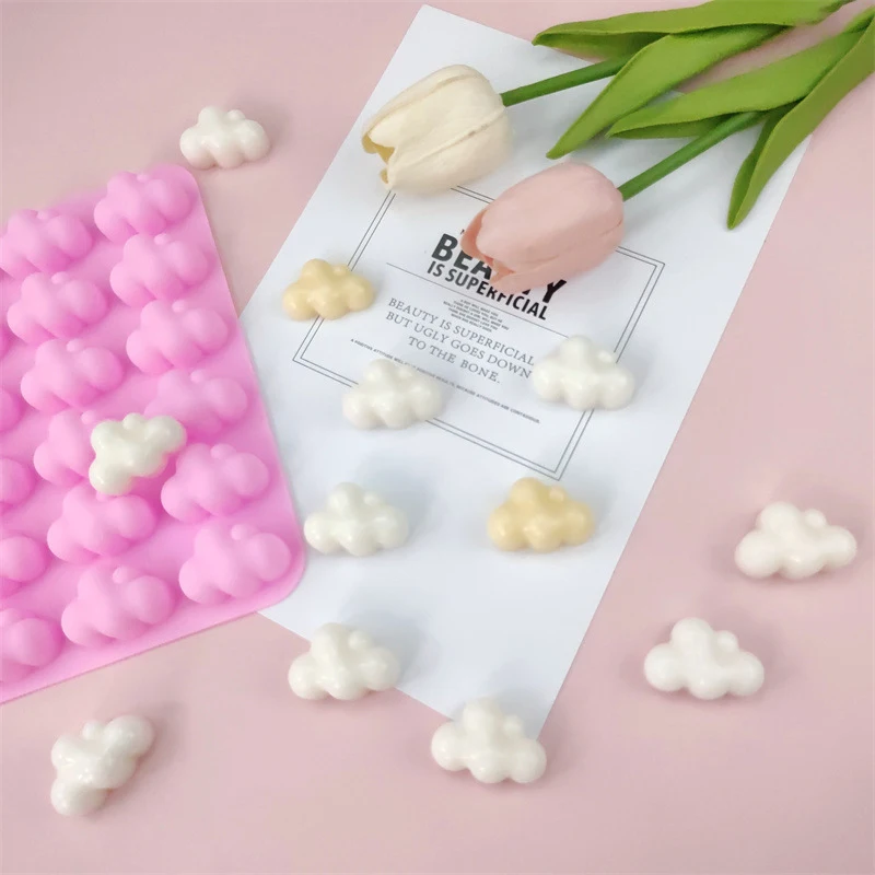 Stampo in silicone nuvole: forma meteorologica per cottura fai da te, torte, cioccolato, fondente, cubetti di ghiaccio, mousse e decorazioni per torte