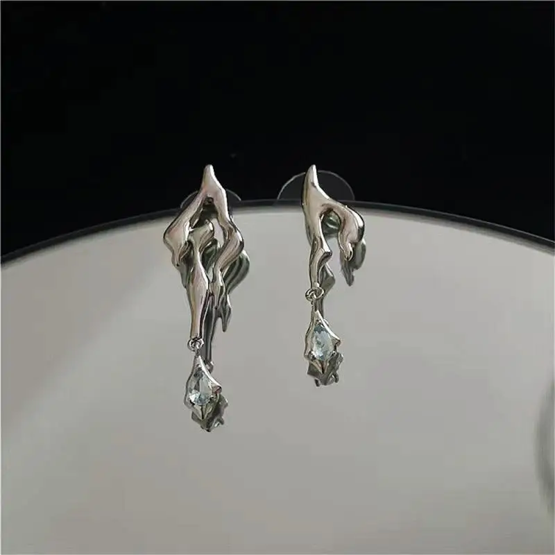 Frosty Wind Earrings Simple And Delicate Cold Wind Earrings Earring Zircon Earrings With Fashion Niche Design Sense More Healthy