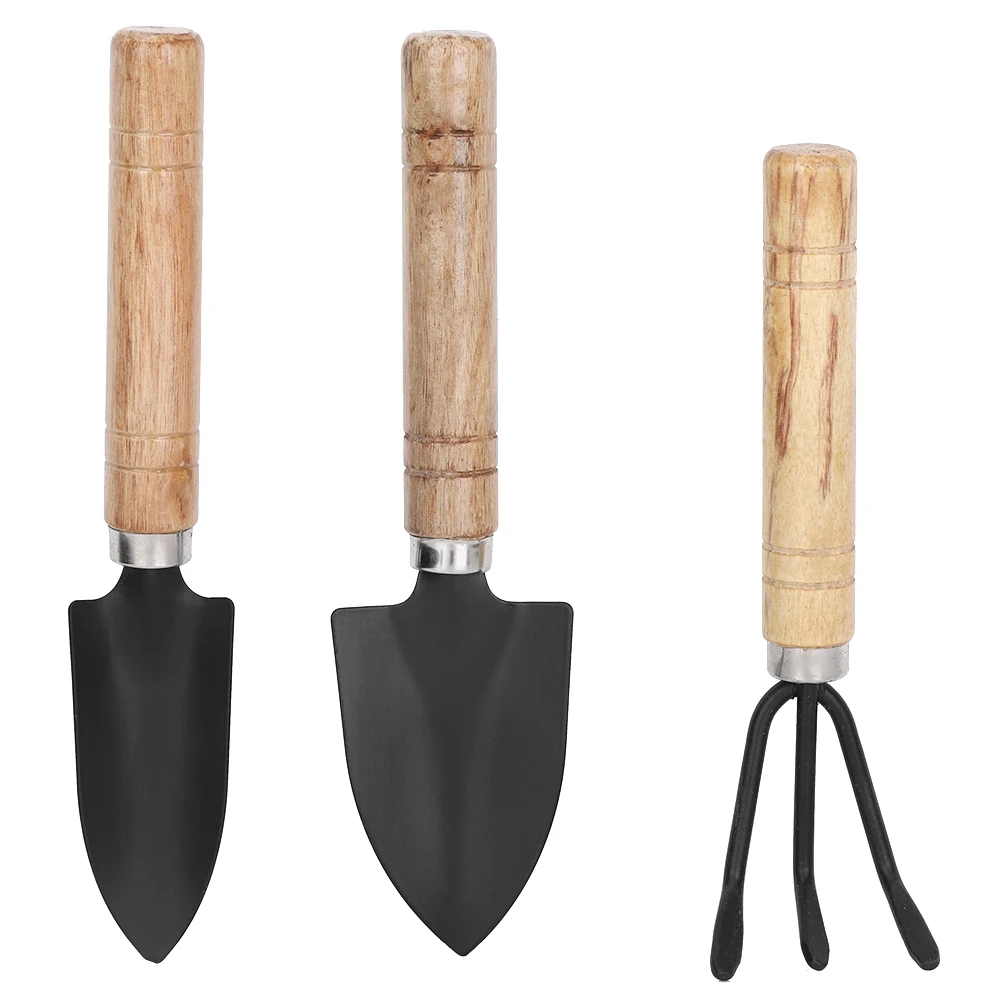 3Pcs Mini Gardening Tools Set Hand Shovel Spade Claw Rake for Flower Planting Succulent Potting Garden Hand Tools