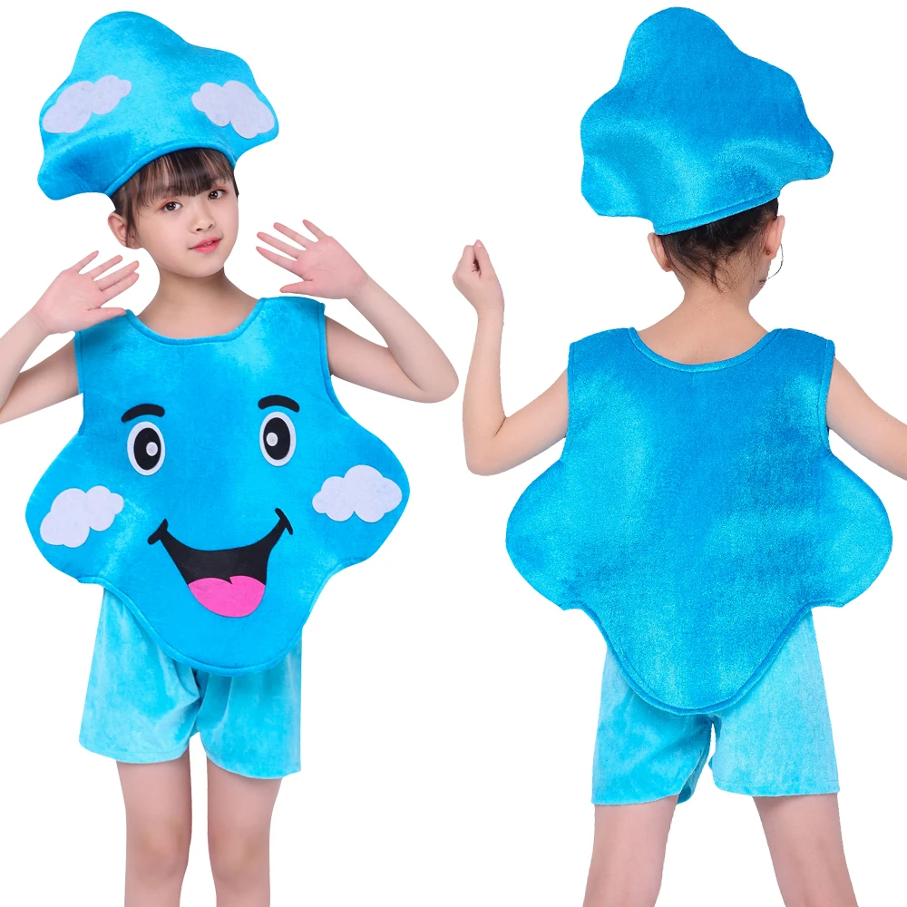 Costume Cosplay pour Enfants, Étoiles, Lune, Soleil, Gouttes de Pluie, Météo, Nouvel An, Carnaval, ix, Scène, Accessoires, Vêtements