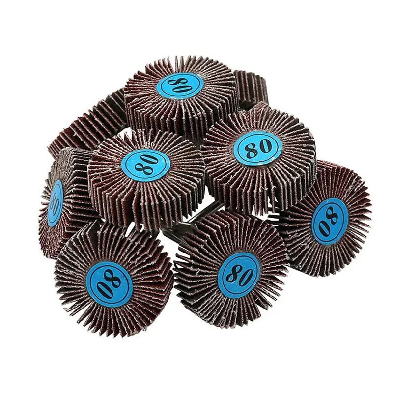 

80# 3.17mmsand Paper Wheel Spindle Mop Polishing Bits Mounted Flap Wheel Bits Mops-wheel Spindle Grinding Block Peeling Bits