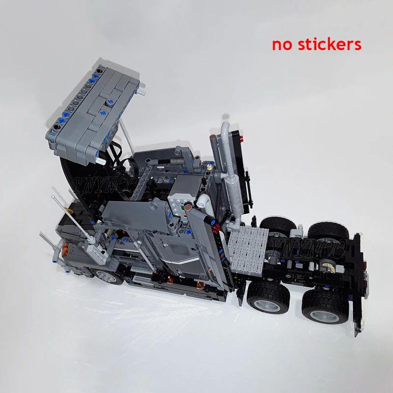 Customed 1590PCS MOC 42078 Mark Anthem RC Modification Truck Head fit Technical Trailer Building Blocks Model DIY Bricks Toys