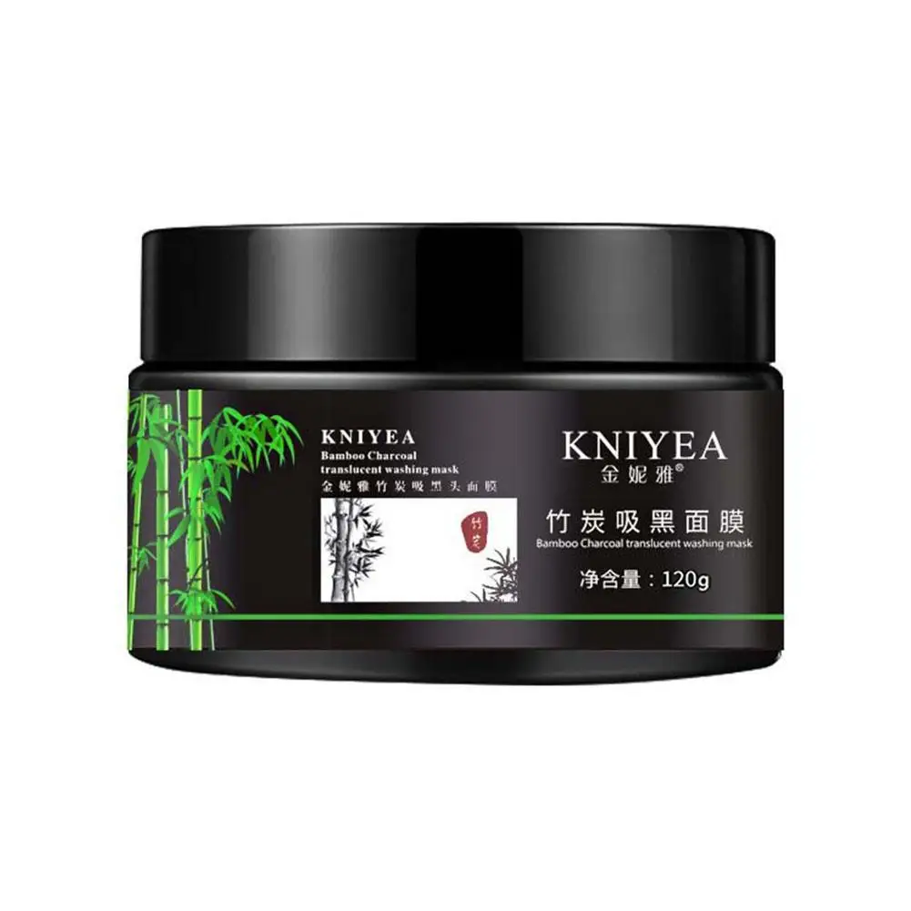 Masque facial anti-points noirs en bambou, charbon de bois, anti-acné, rétrécit les pores en profondeur, D3P0