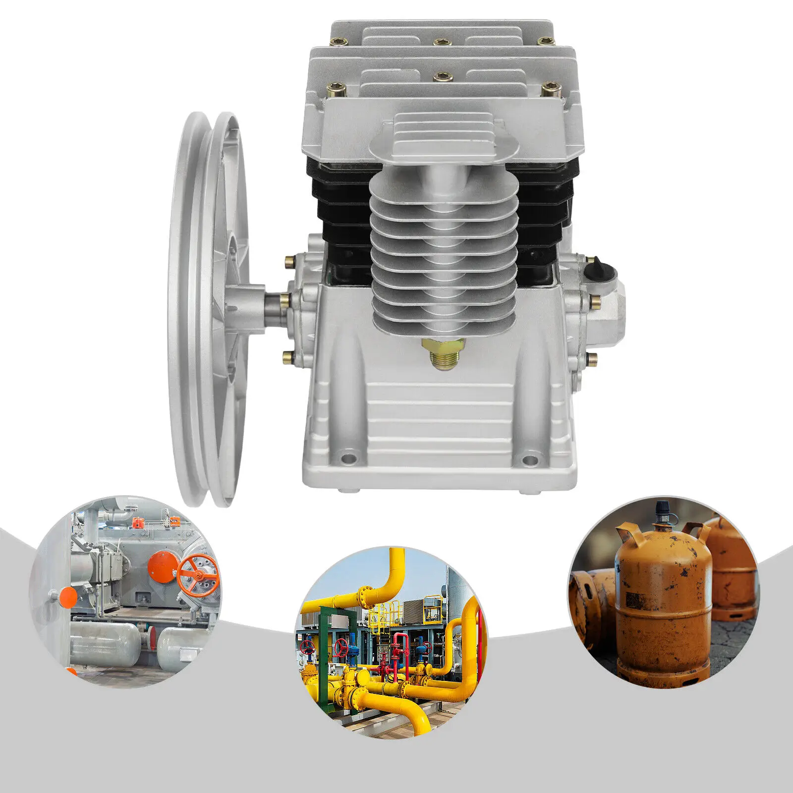 

Головка насоса воздушного компрессора мощностью 2 л.с., расход 52,83 галлонов в минуту для промышленных инструментов и пневматических систем