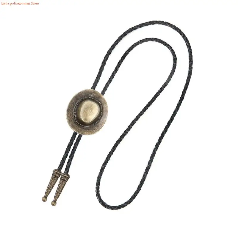F92D MEN GENTERS WESTRY BOLO TIE COWBOY HAT HAT METAL
