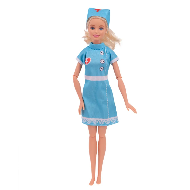 Doll Clothes Accessories Plastic Medical Equipment For barbies Doll Mini Wheelchair 1/6 BJD Dolls Nurse Uniform,Children\'s Toys