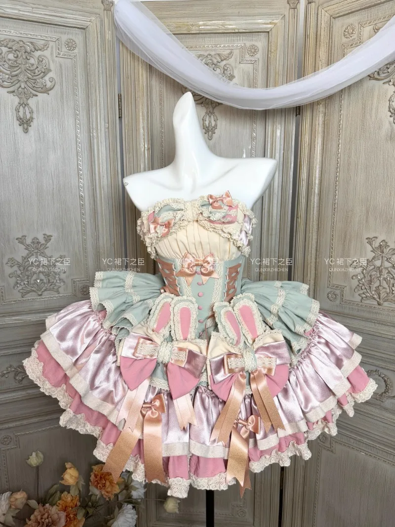 Pink Sweet Cute Girls High Waist Slimming One-word Neck Tube Top Dress  Summer New Bow Tie Birthday Party Suspender Dresses - AliExpress 200000345