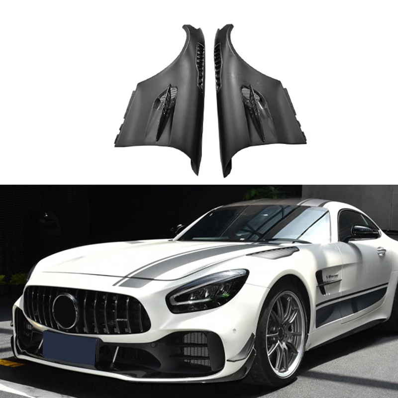 PRO Style Replacement Carbon Fiber Fibre Front Fenders Vent For Mercedes-Benz AMG GT Fender 2019+