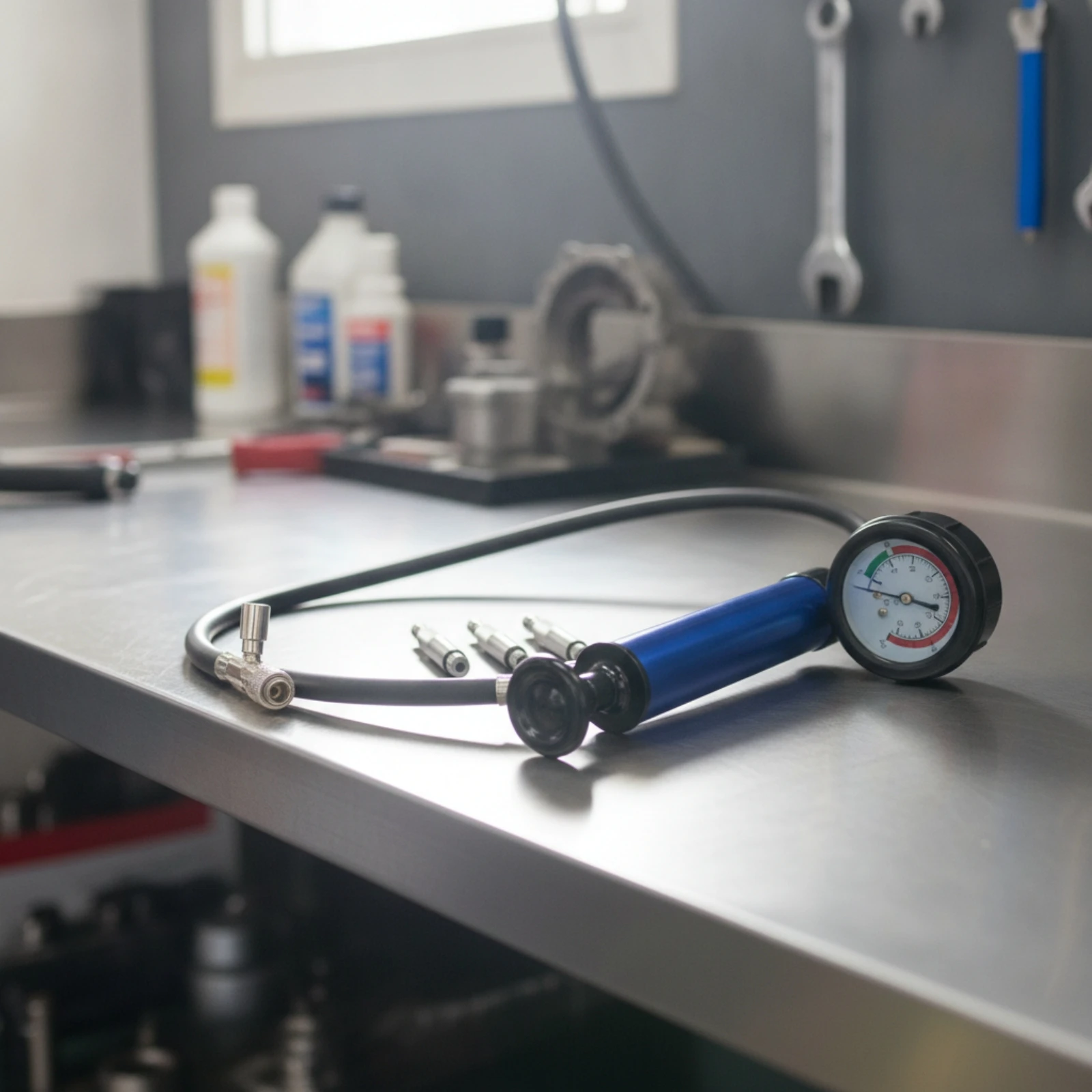 Outboard Motor Leak Tester Portable Gearcase Test Tool Outboard Gearbox Leak Tester Versatile Accurate for Mechanics