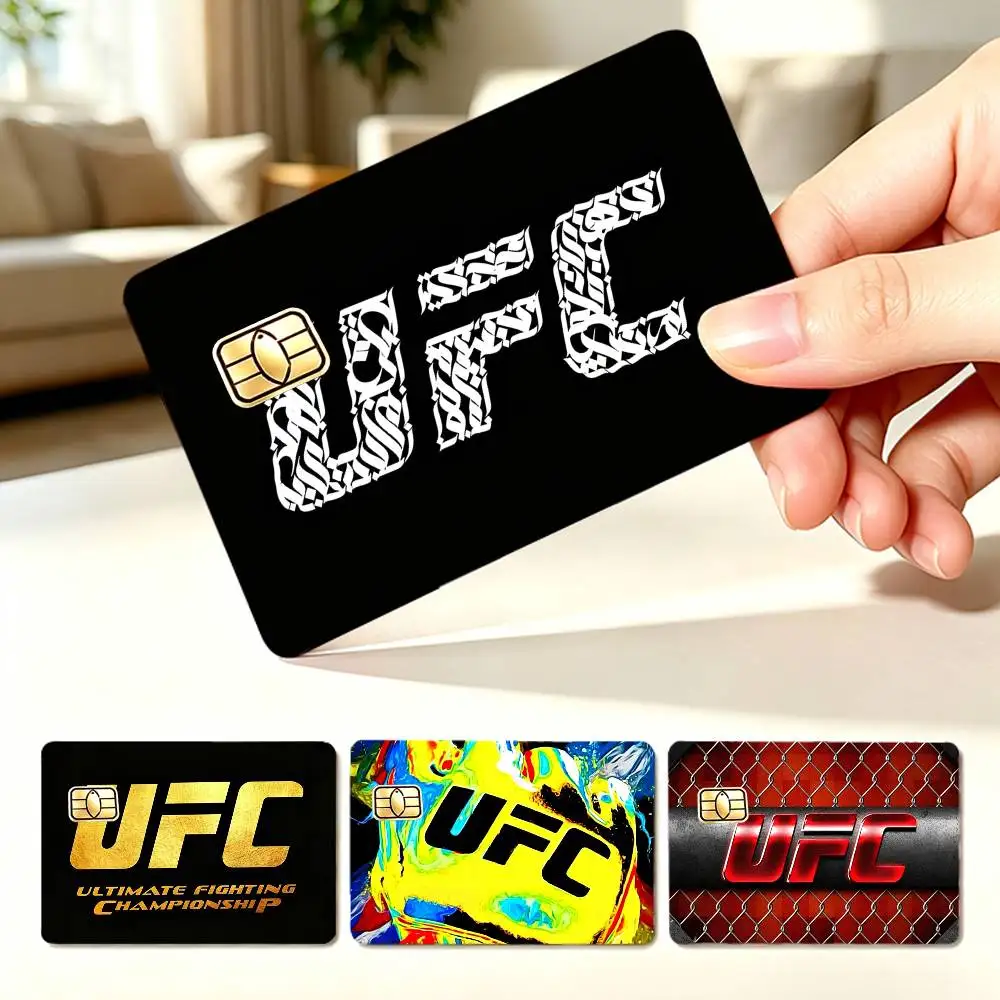 MMA Sports U-UFC Logo  4pcs 1Set Card Stickers Small Waterproof Chip 4PCS Card Sticker Anti-Scratch