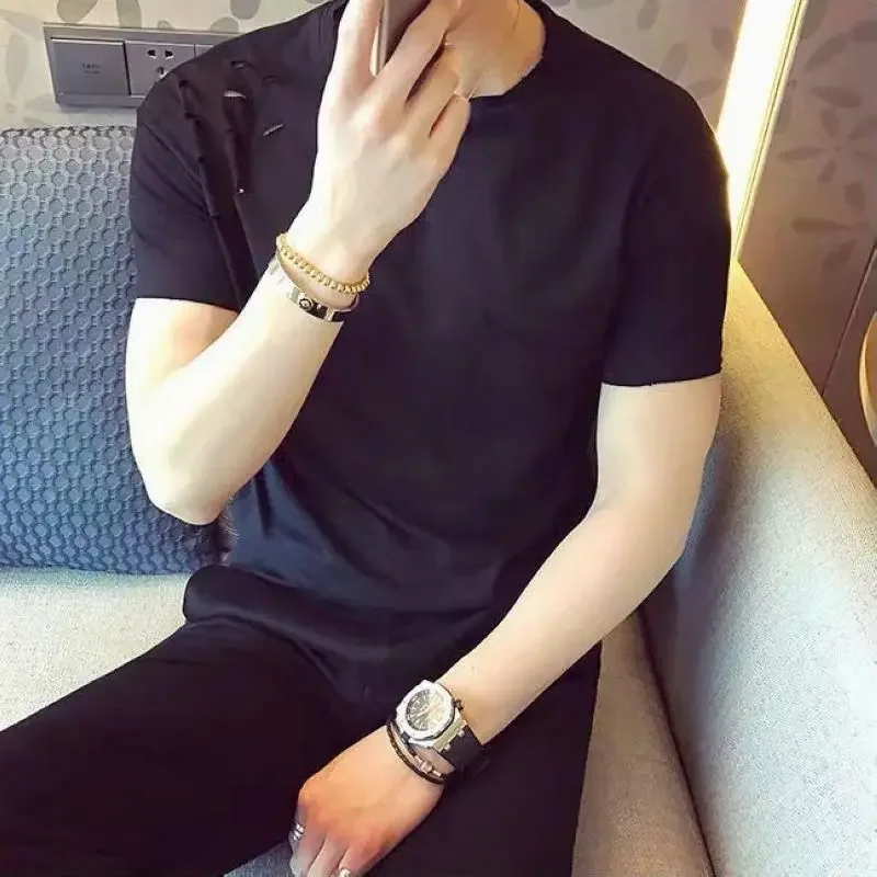 

100 ℅ Хлопковые мужские футболки без логотипа, футболка для мужчин, распродажа одежды, дешевая одежда, синтетический полиэстер, молодежный корейский стиль, базовый