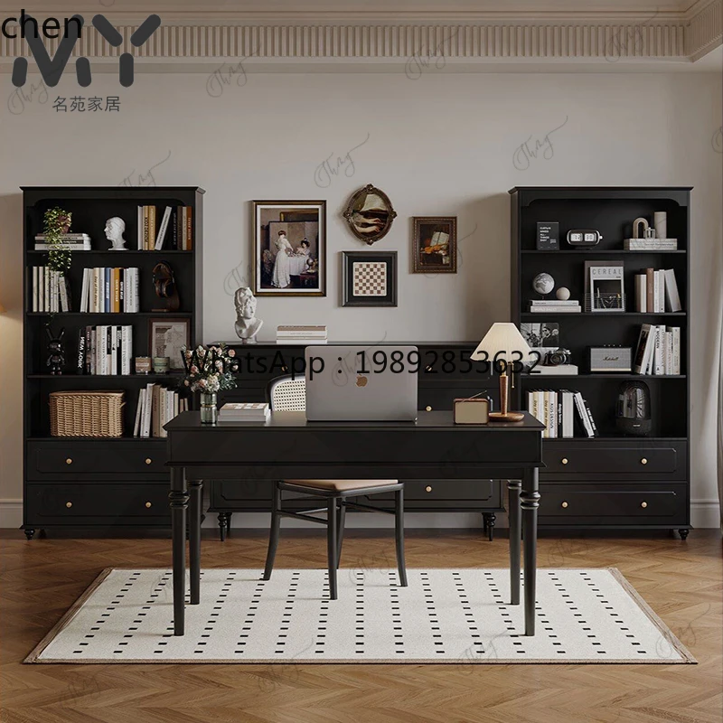 

7BGZantique solid wood desk villa simple writing desk rural retro desk and chair combination