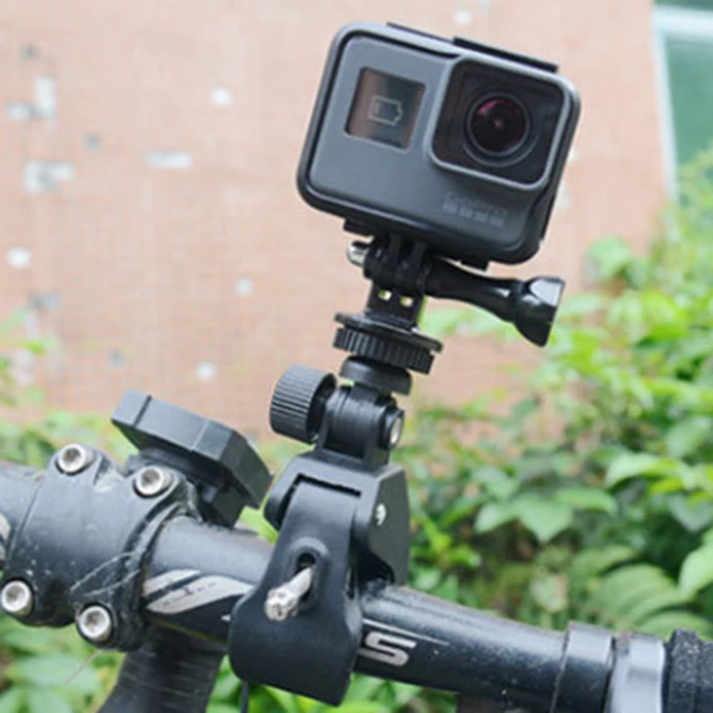 Camera Clamp Mount for Gopro Motorcycle Bicycle Handlebar Clamp Bracket for Insta360 Go Pro DJI Sports Camera Accessories