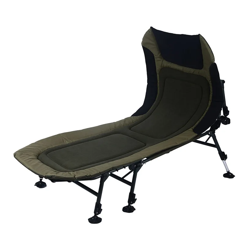 Outdoor Iron Folding Bed Portable Office Napping Lunch Bed Single Recliner Folding Lounger