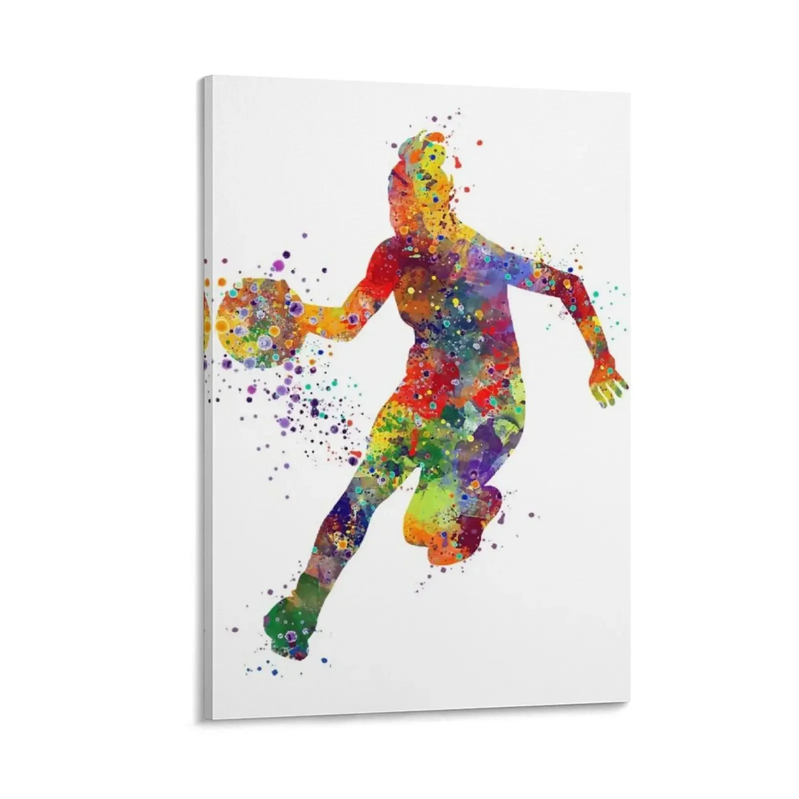 

Basketball Girl Player Watercolor Sports Gift Canvas Painting posters room decor Bedroom deco Decoration