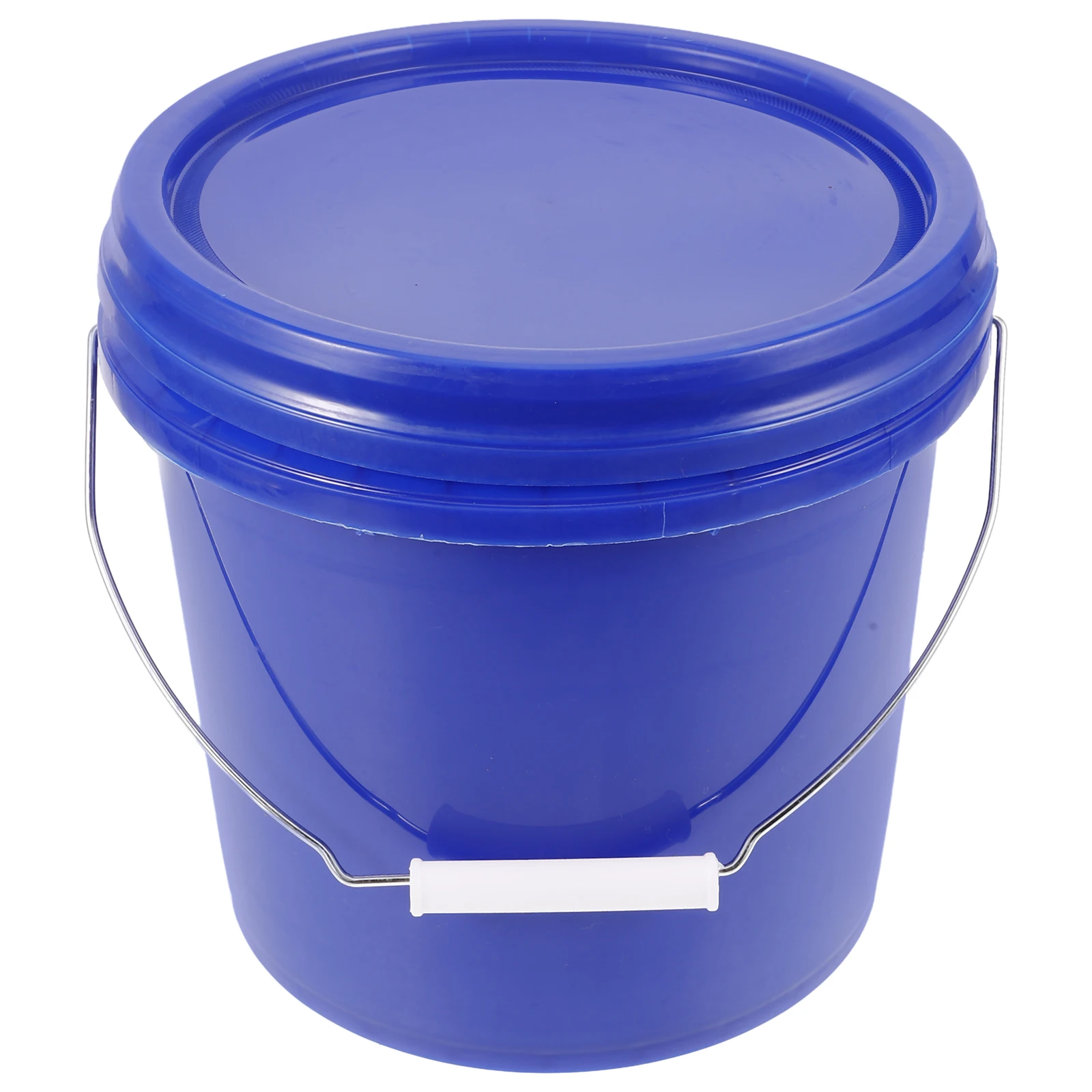 

Plastic With Handle Lid Reusable Storage Holder Durable Pp Material Round Bucket For Outdoor Painting Art Craft Projects