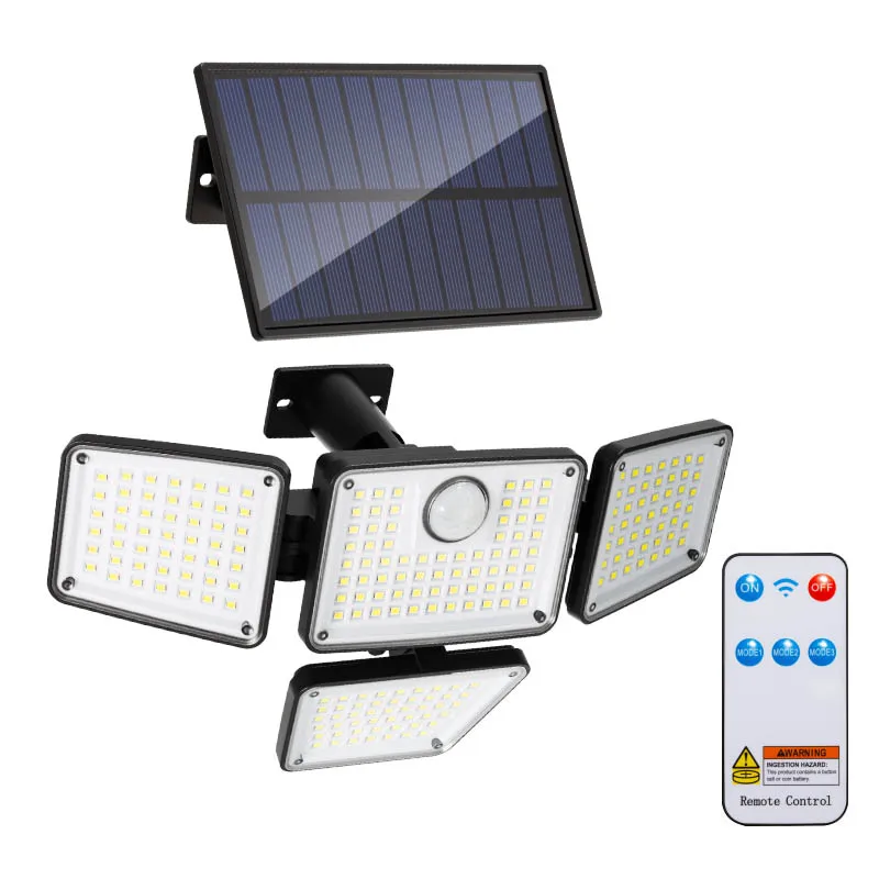 223LED Solar Wall Lamp Outdoor Waterproof Street Lamp Human Body Sensing Road Lighting Courtyard Light