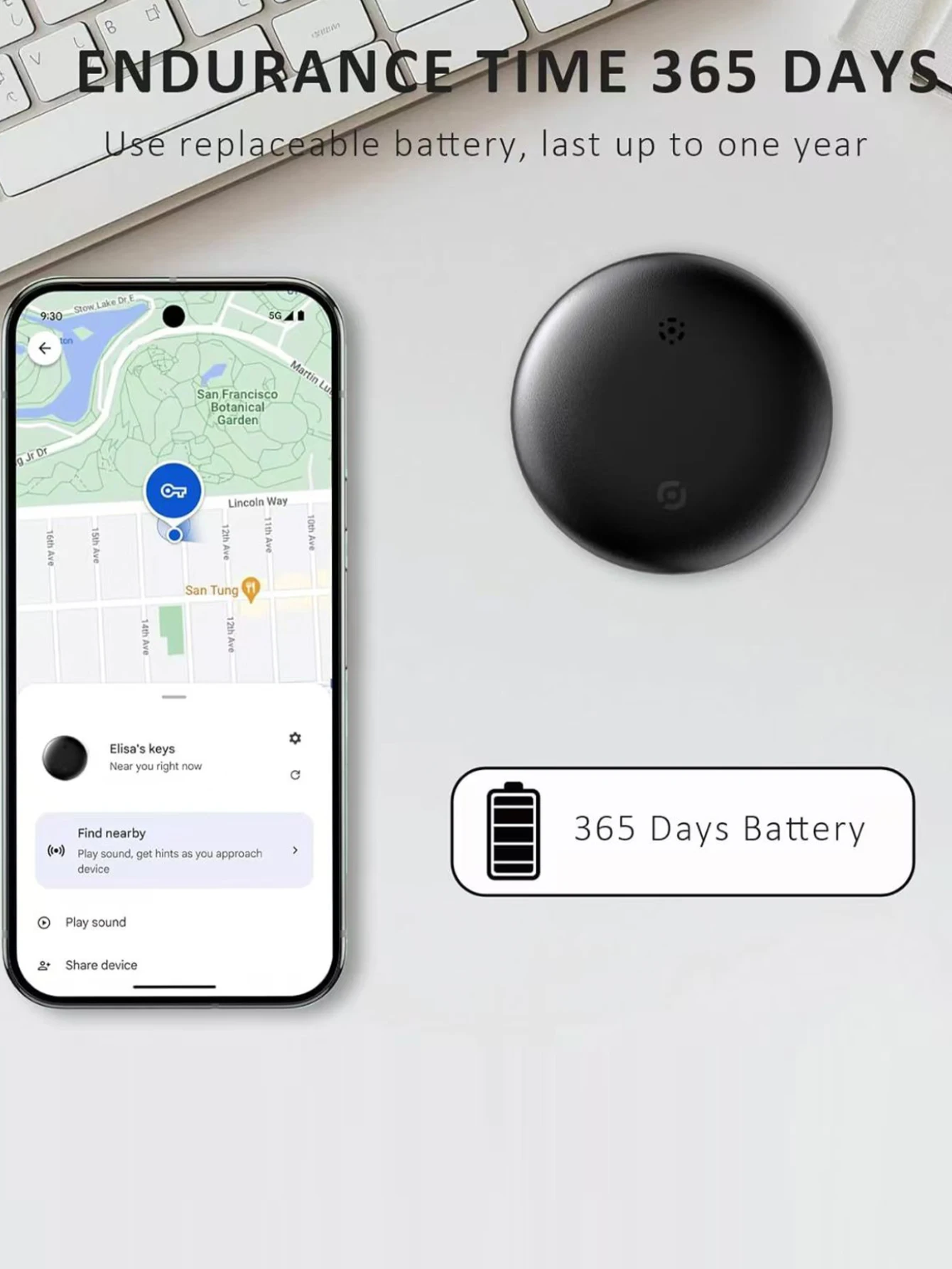

Gg Global Positioner is suitable for Android wallet keychain, bag, pet smart positioning anti-loss device.