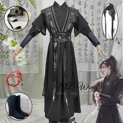 Mo Ran Cosplay Costume He Xuan Cosplay Ancient Costume Universal Black Outfit Chinese Hanfu  Tian Guan Ci Fu For Halloween