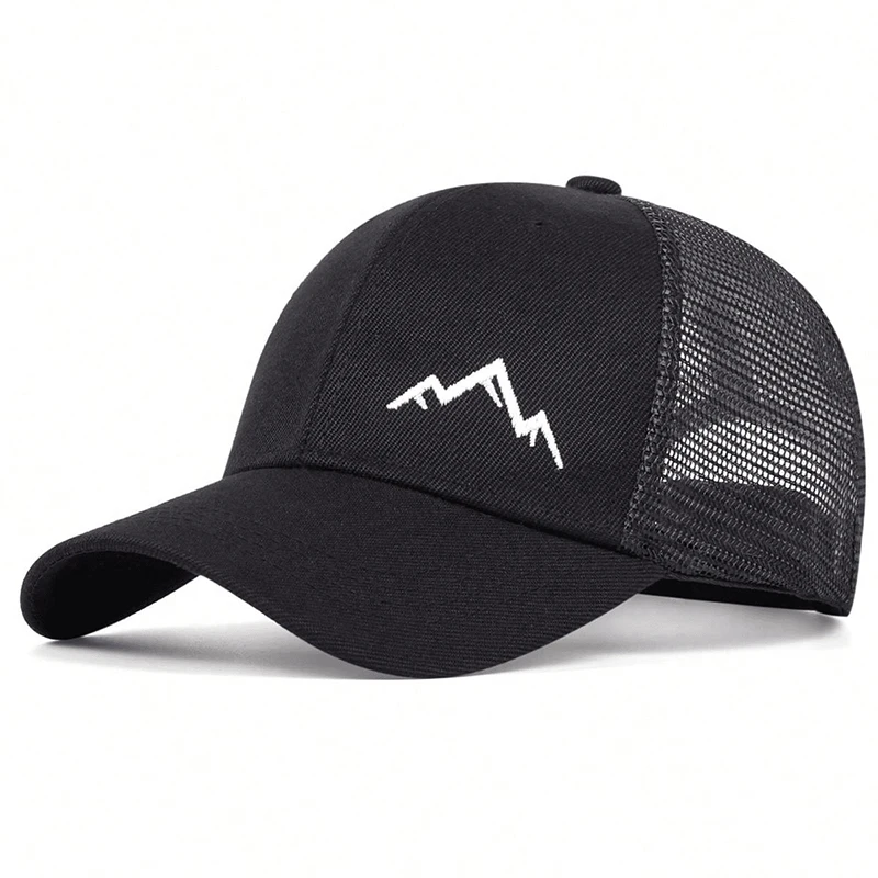 Unisex Mountain Range Embroidery Baseball Net Caps Spring and Summer Outdoor Adjustable Casual Hats Sunscreen Hat image 2