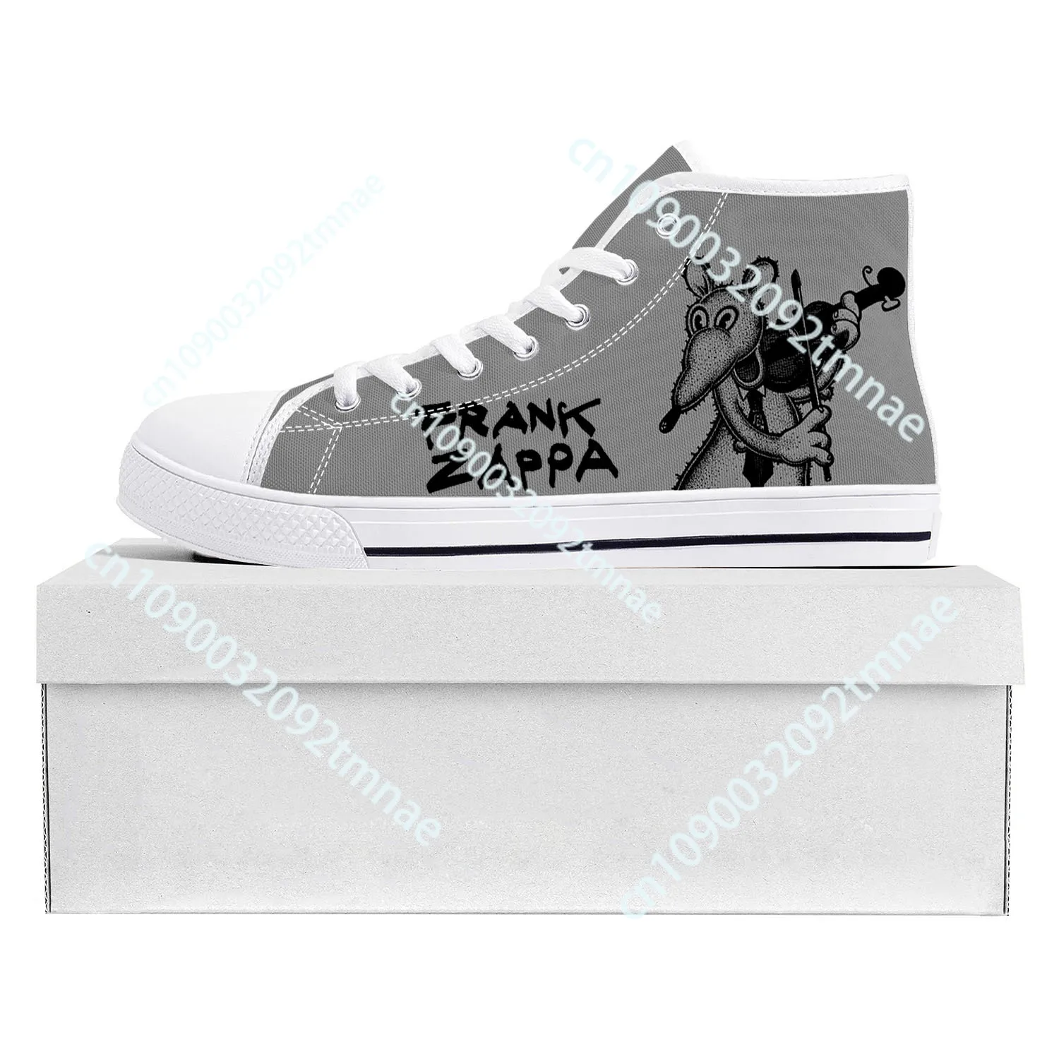 

Frank Zappa Rock Musician Pop High Top High Quality Sneakers Mens Womens Teenager Canvas Sneaker Casual Couple Shoes Custom Shoe