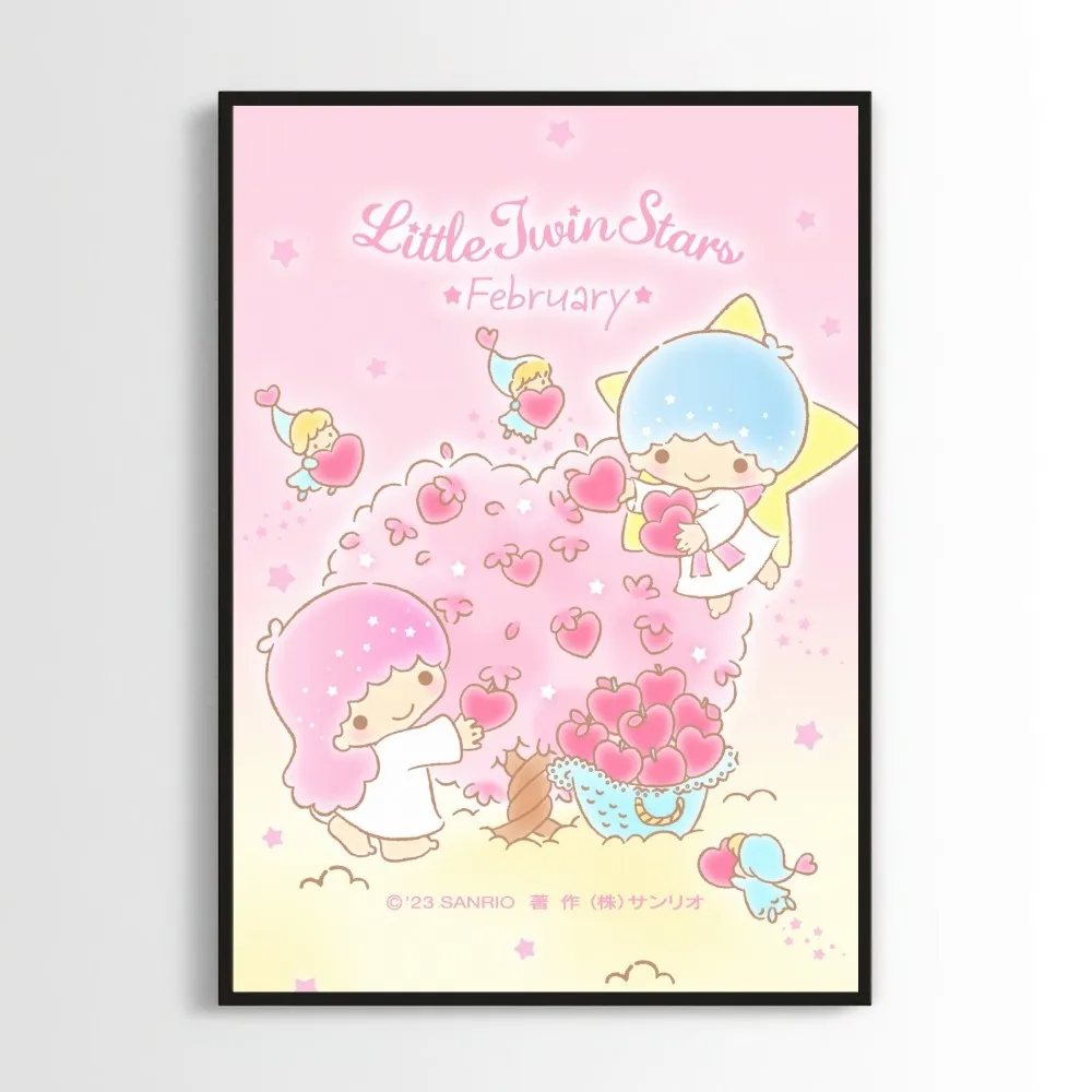 MINISO Sanrio Little Twin Stars Poster Prints Wall Pictures Living Room Home Decoration