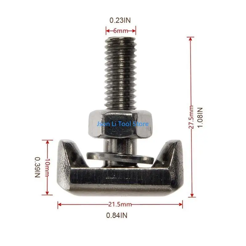 Y08D 2 PCS Terminal bateria do carro T para Bolt para W/Nut & Washer Battery Cable Tensor