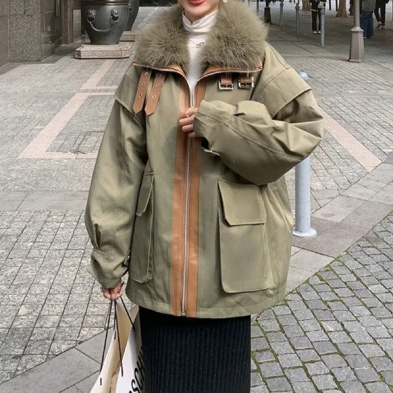 

Женская зимняя повседневная парка средней длины с капюшоном, утепленная пухом и хлопком, на шнурке, теплая, спортивно-повседневная, уютная, популярная