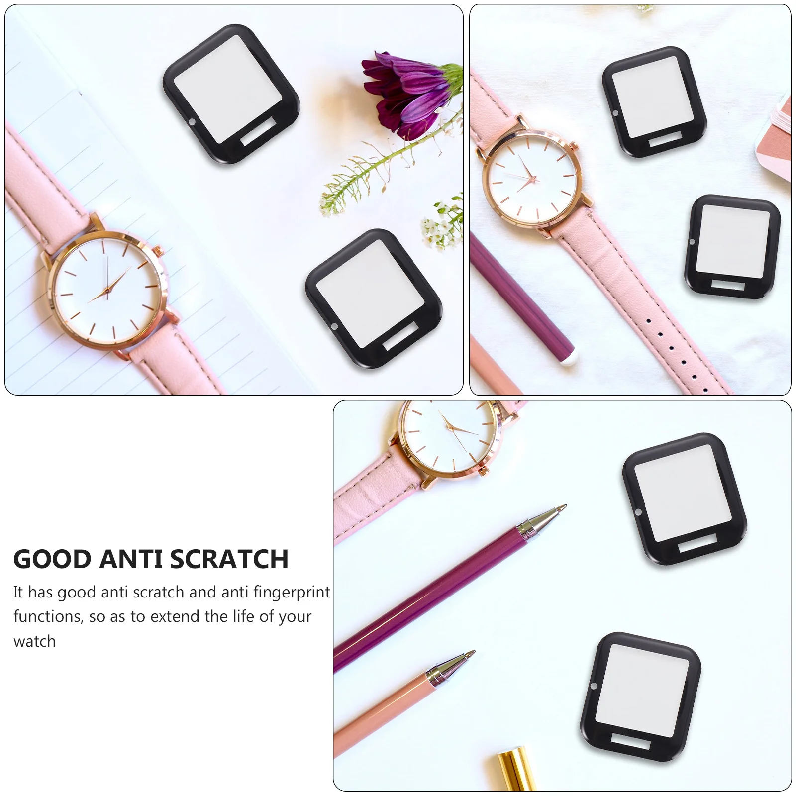 

5Pcs Smart Watch Screen Protector PVC Protective Film for Watch Anti Scratch Anti Fingerprint Easy Install Compatible with