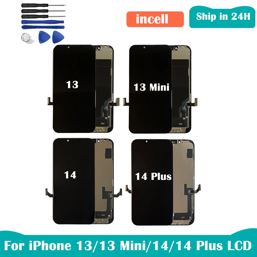 New Incell For iPhone 13 13 Mini 14 14 Plus LCD Display 3D Touch Screen Digitizer Panel For iPhone 13 Tested LCD