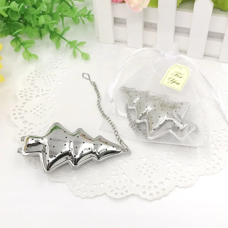 Stainless Steel Tea Infusers, Xmas Tree, Tea Party Giveaways, Wedding Favors, Tea Strainer, Christmas Party Souvenir, 12Pcs