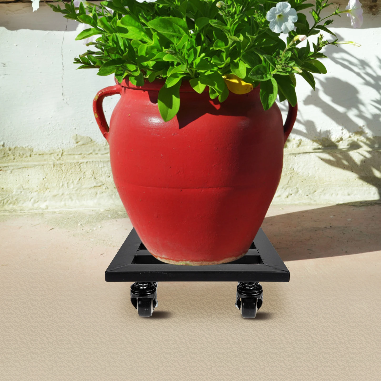

Movable Flowerpot Base Plant St With Wheels Iron Swivel Wheels Large Capacity Bonsai Pots Plant Pot Tray