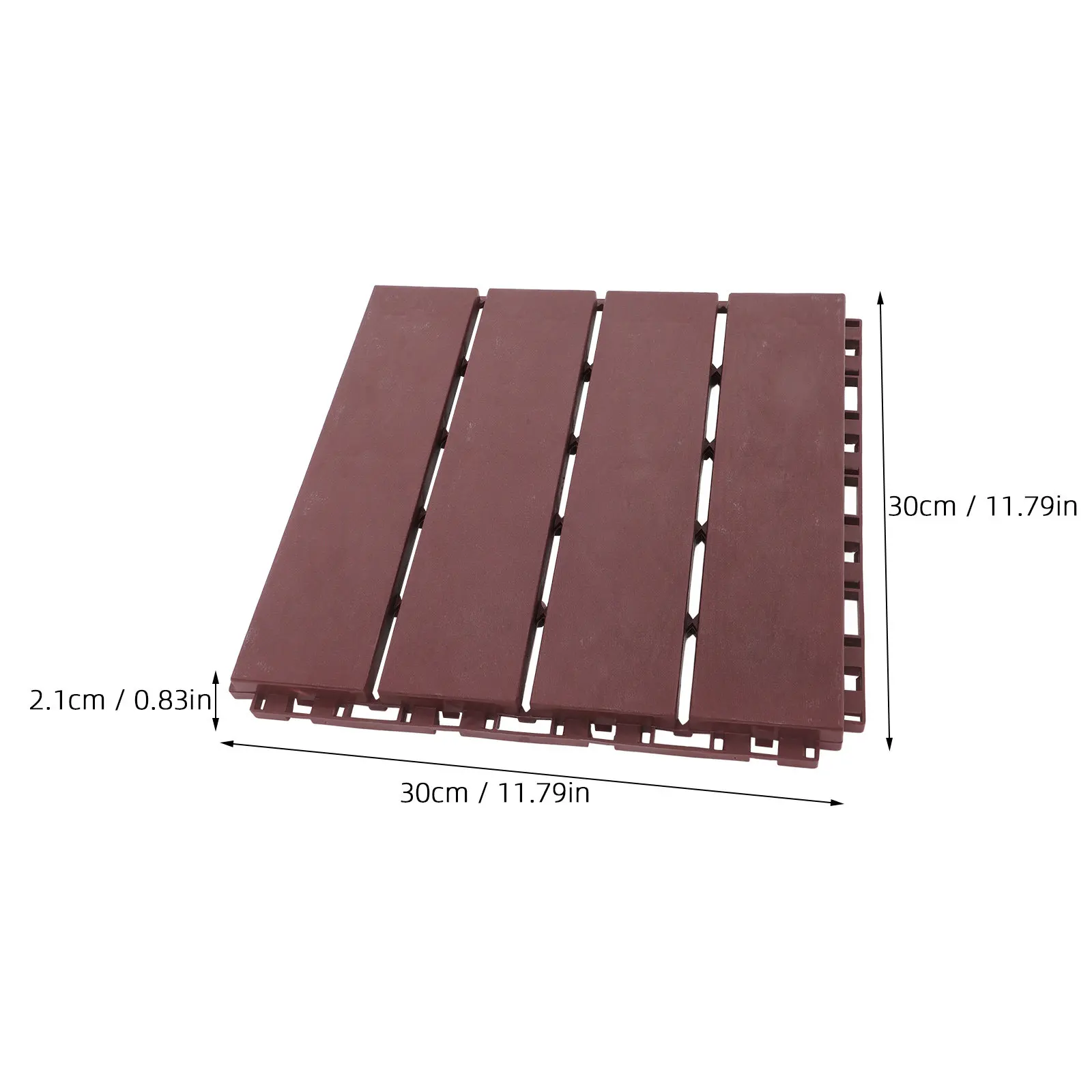 6Pcs Plastic Flooring Interlocking Deck Tiles Outdoor Patio Balcony Garden Non Slip Outdoor Floor Tiles Weather Resistant