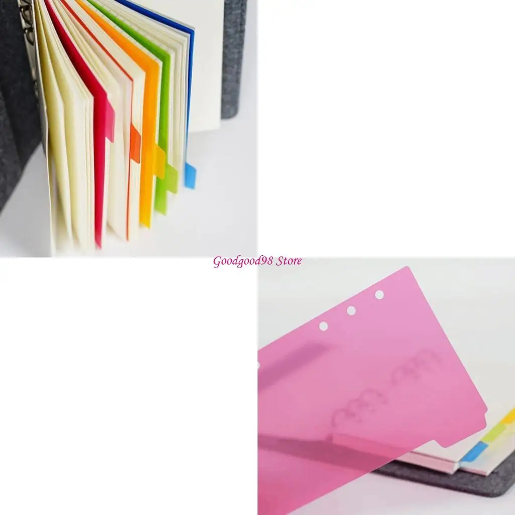 

6 отверстий, язычки для переплета, разделитель, сменные листы, индексный разделитель, 5X