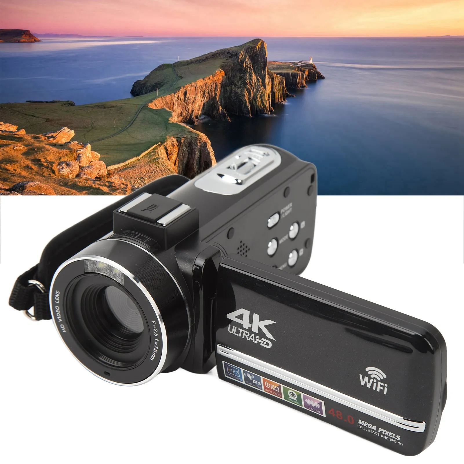 4K Video Camera 48MP 3.0 Inch  18x Digital Zoom WiFi Camcorder Recorder with Remote Control Digital Video Recorder